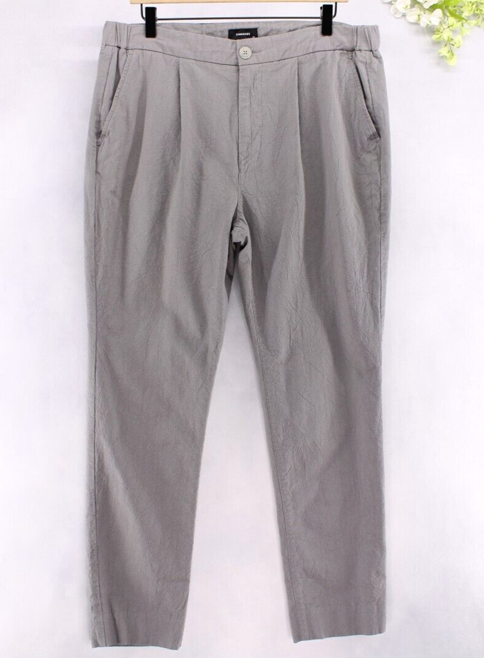 Zanerobe Men’s Sz 34x29 Chino Drawstring Tapered Ankle Pants Anchor Gray